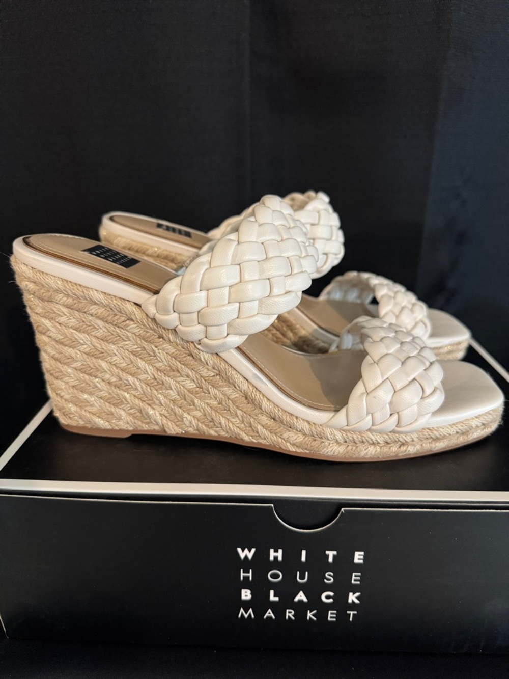 White House Black Market- Rebecca Braided Wedge Sandal